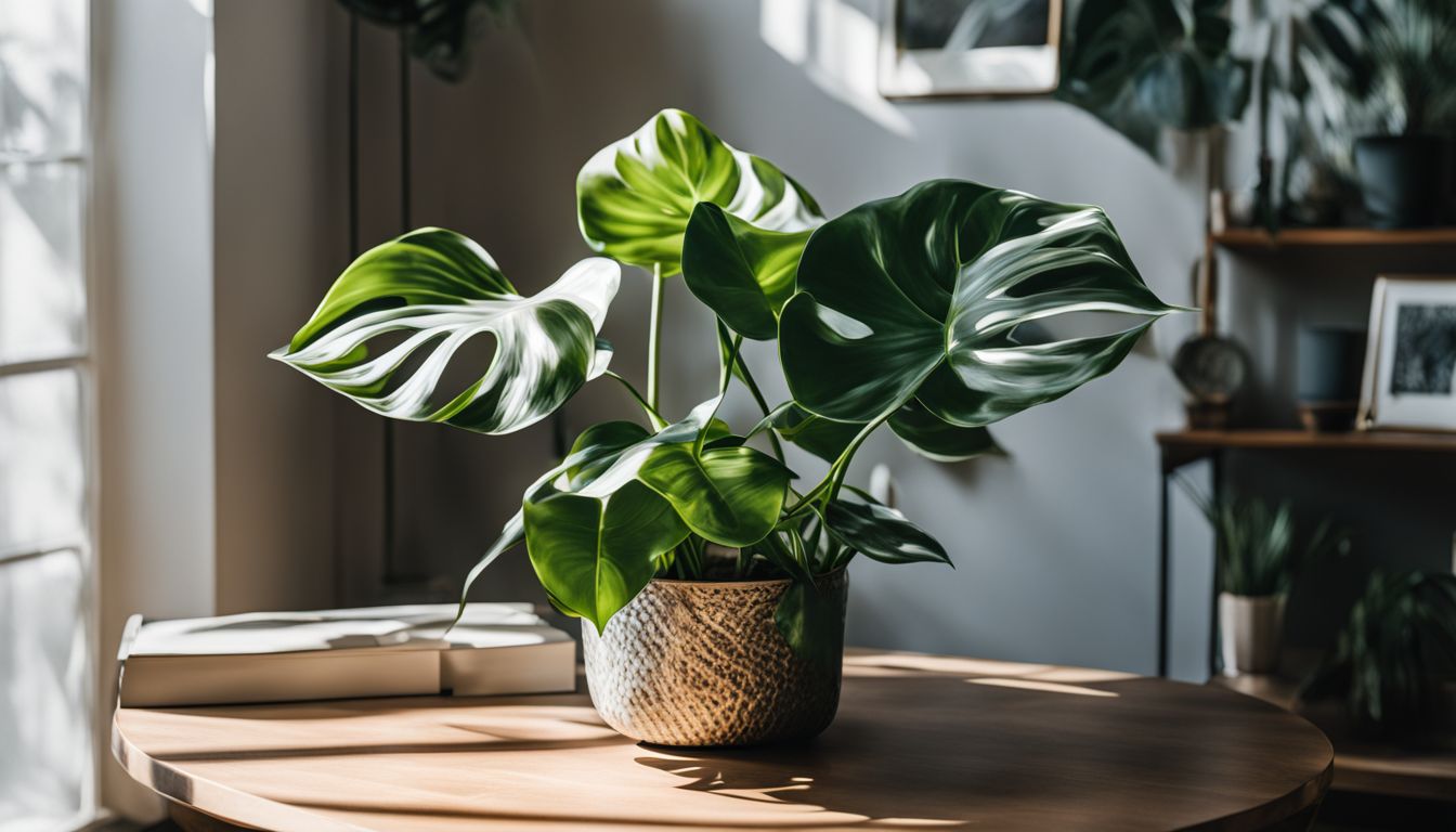 Light requirement for Silver Sword Philodendron showcasing its silver-tinged foliage 