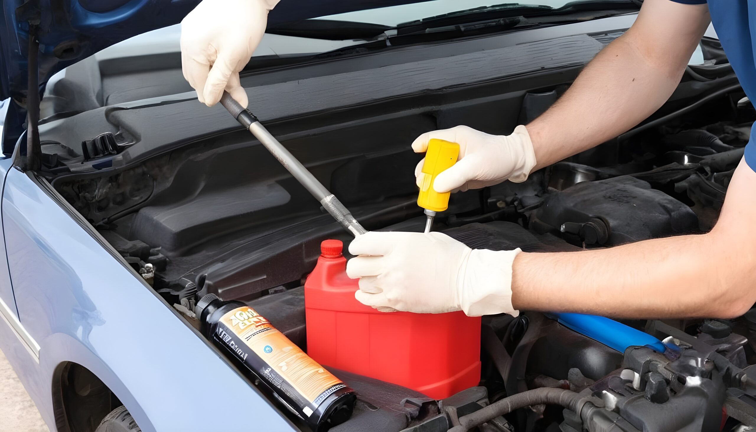 tools for changing car-oil