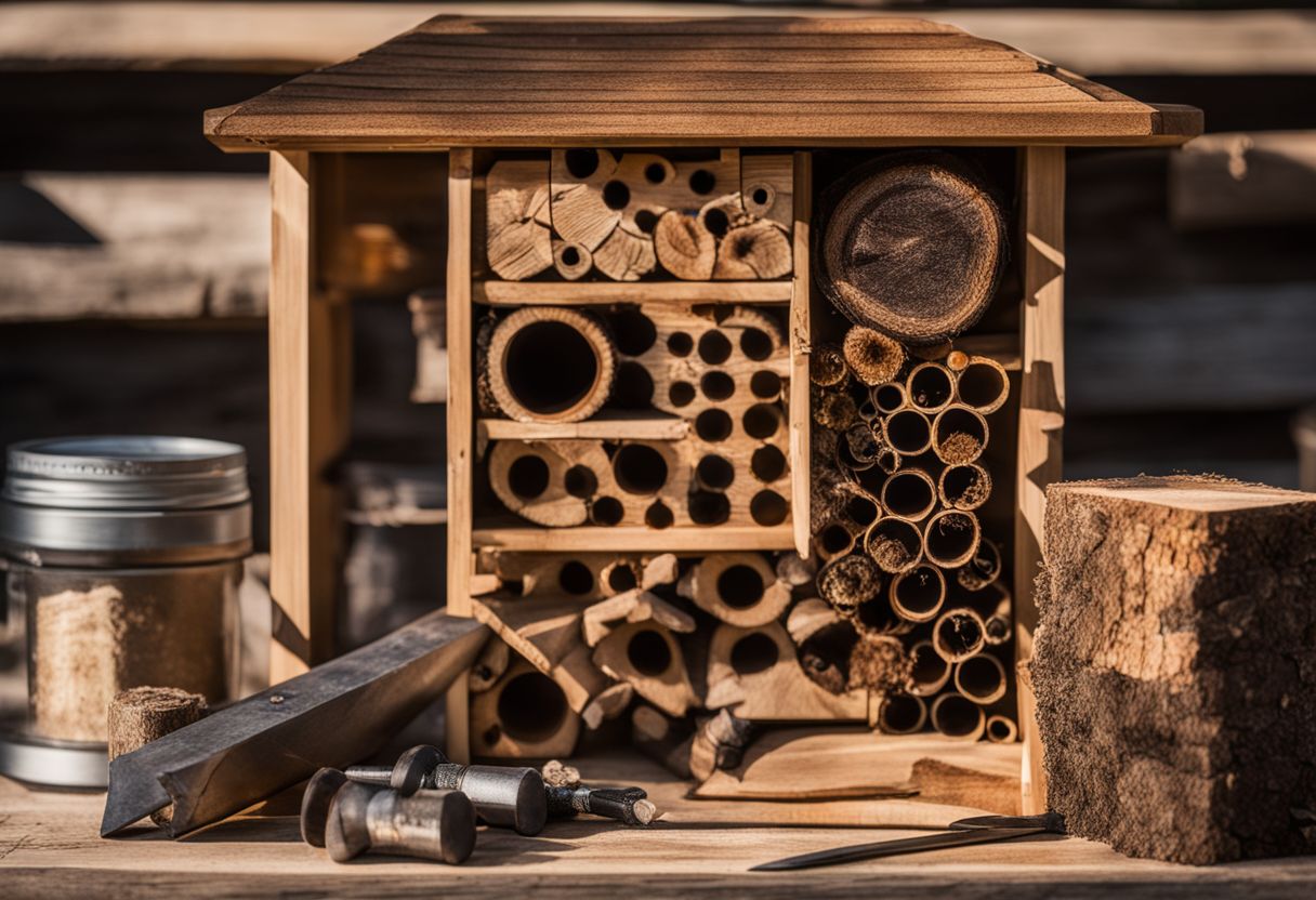 Materials and Tools Needed for bee house