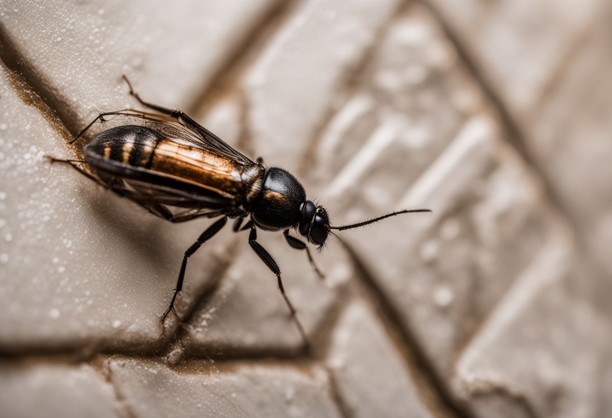 tiny black bugs in bathroom