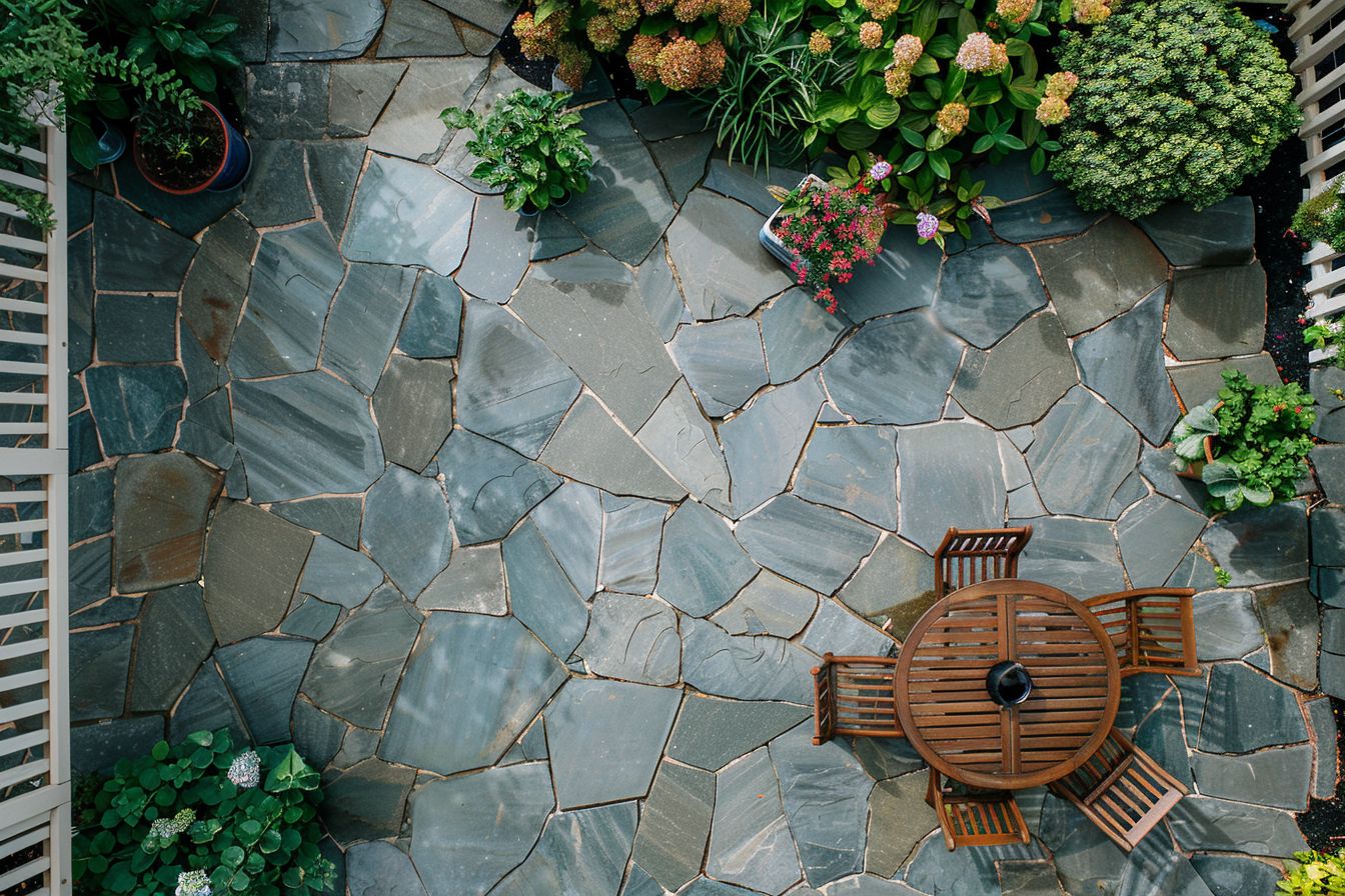 Blue stone Patio design Ideas