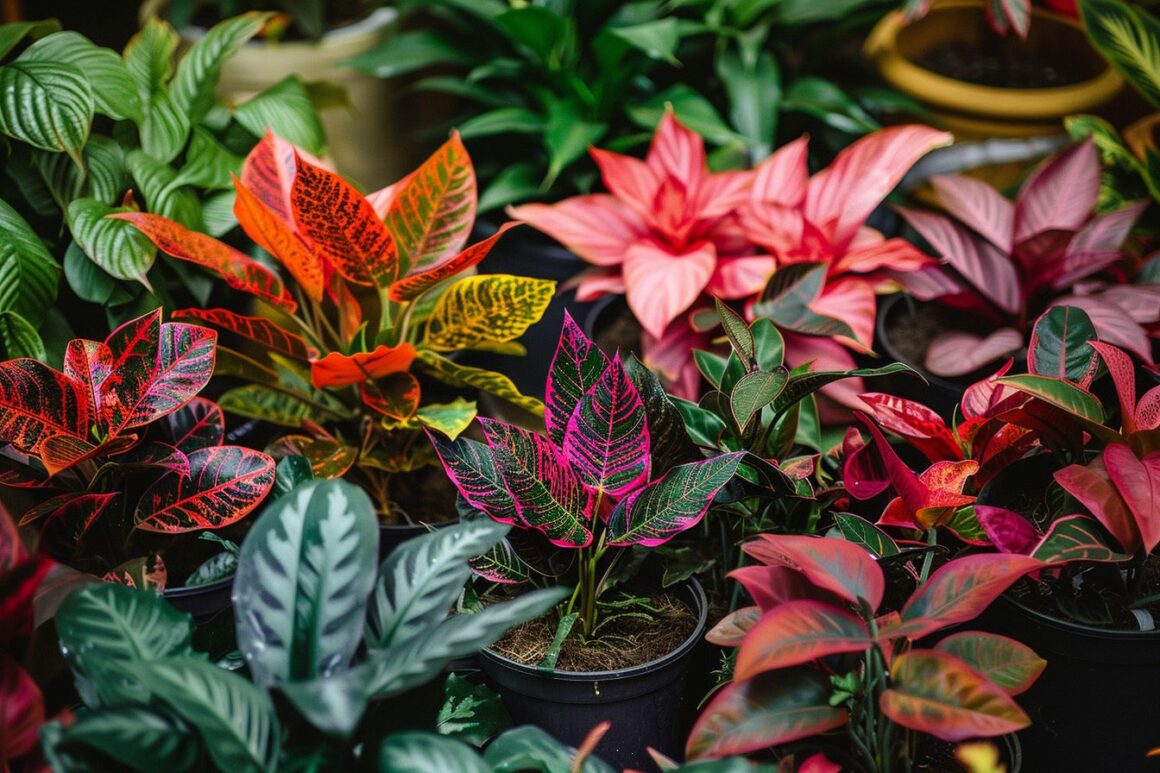 plants with red and green leaves