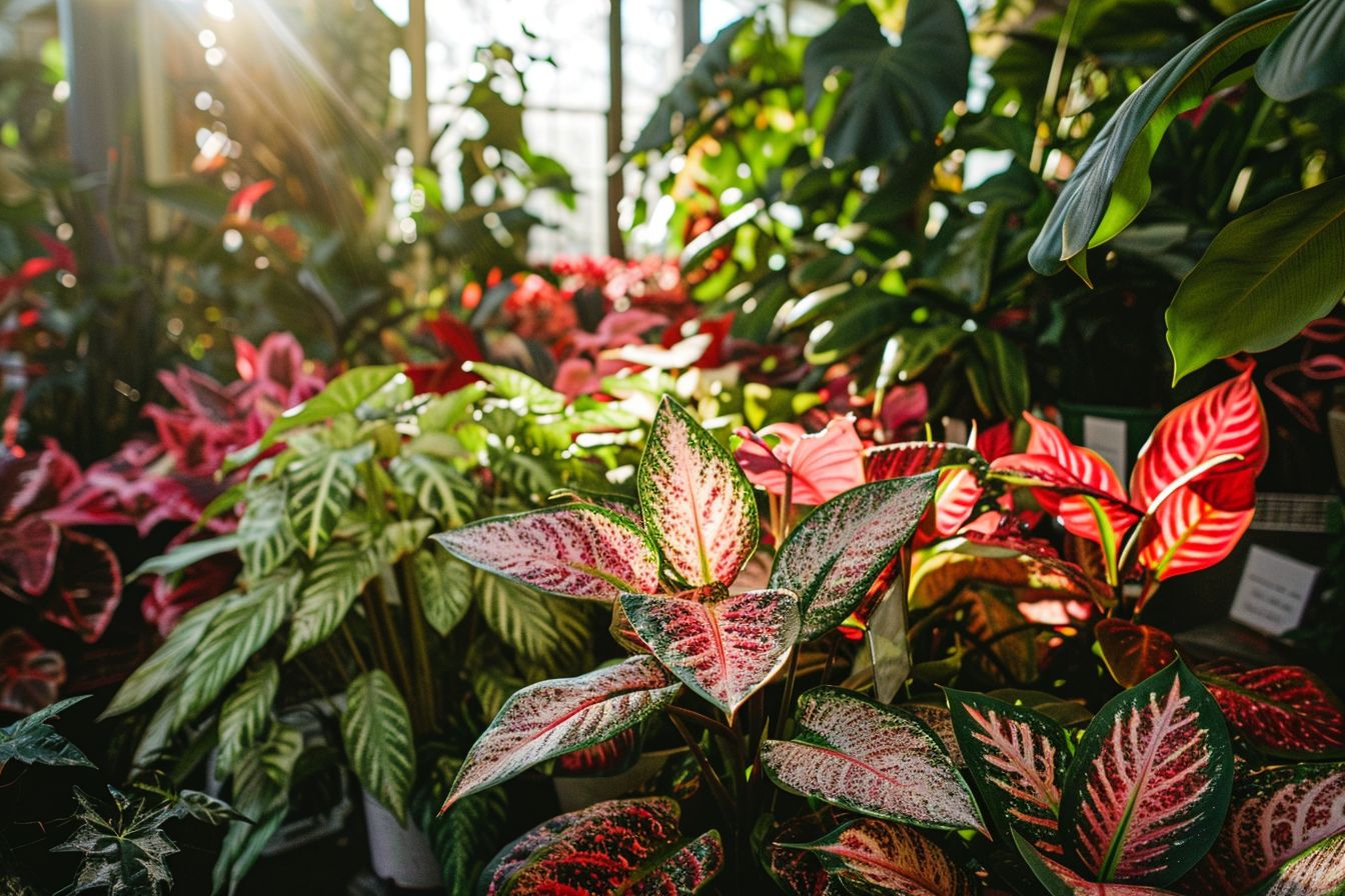 red and green leaf plant