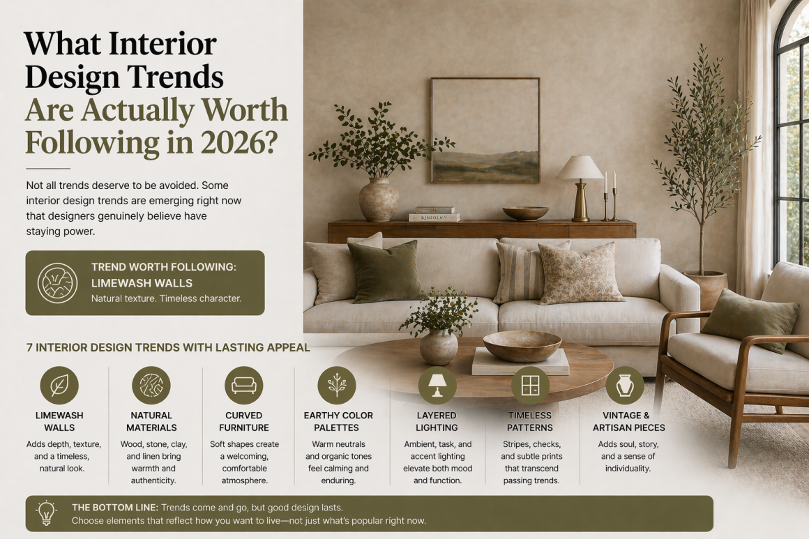 Modern limewash wall texture interior design trend 2026